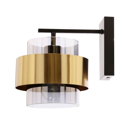 Аплик SPIEGA 1xE27/60W/230V златист/черен