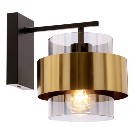 Аплик SPIEGA 1xE27/60W/230V златист/черен