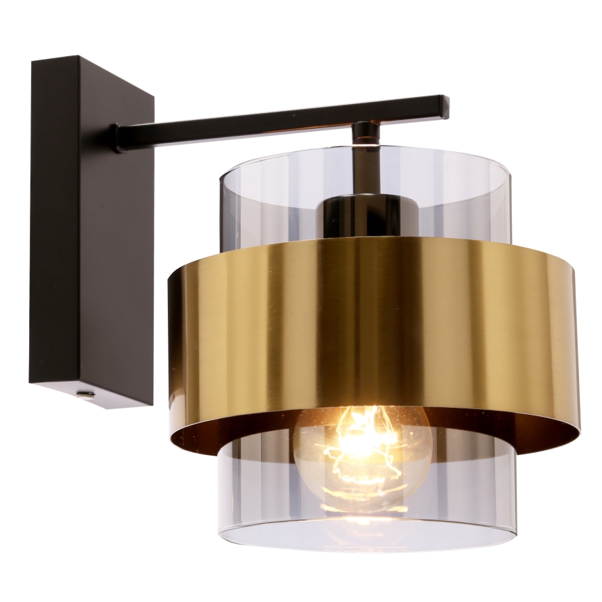 Аплик SPIEGA 1xE27/60W/230V златист/черен