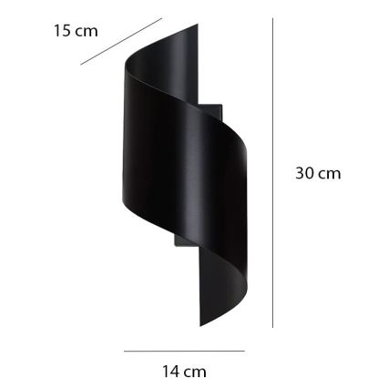 Аплик SPINER 1xG9/8W/230V черен