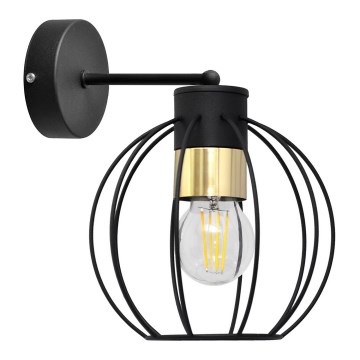 Аплик STARLIGHT 1xE27/15W/230V черен/златист