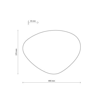 Аплик STONE 3xG9/8W/230V 37x49 см черен