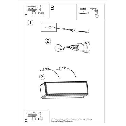 Аплик SUBANI 1xE27/60W/230V