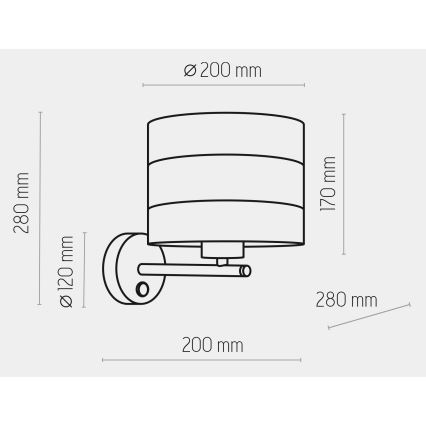 Аплик TAGO 1xE27/15W/230V бял/златист