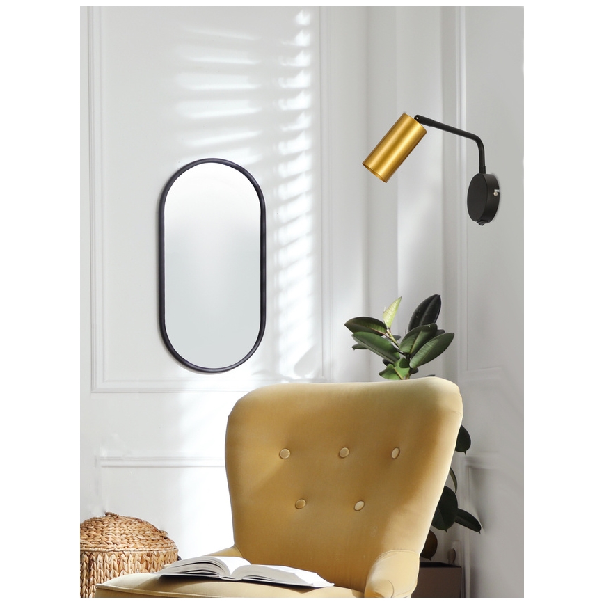 Аплик TINA 1xGU10/15W/230V черен/златист