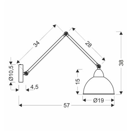 Аплик TRUCK 1xE27/40W/230V златист/черен