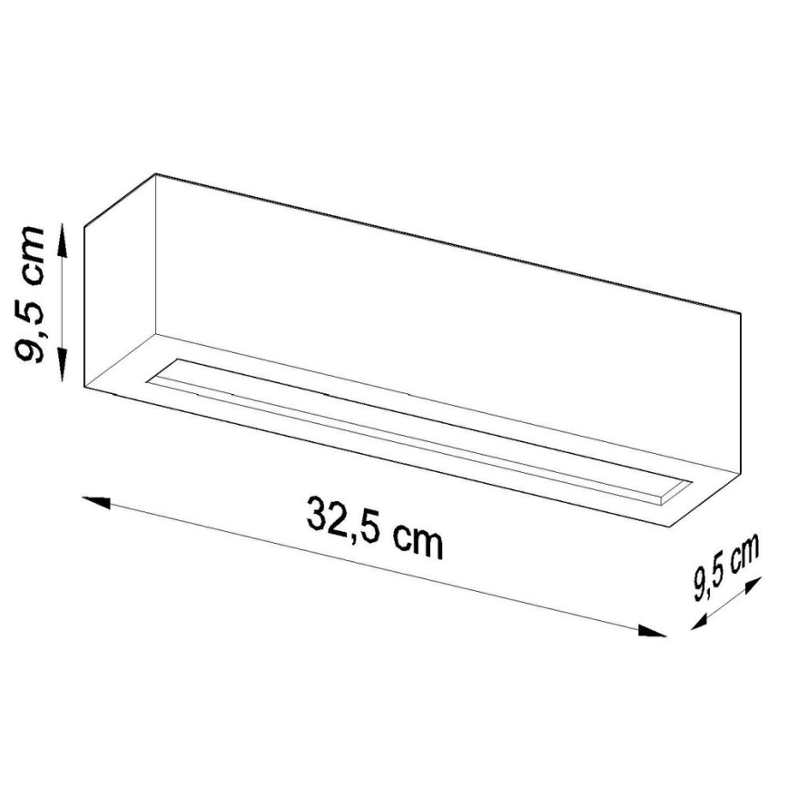 Аплик VEGA 1xE27/60W/230V черен