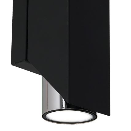 Аплик WALL 2xGU10/8W/230V черен/лъскав хром