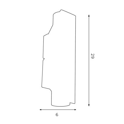 Аплик WALL 2xGU10/8W/230V черен/месинг