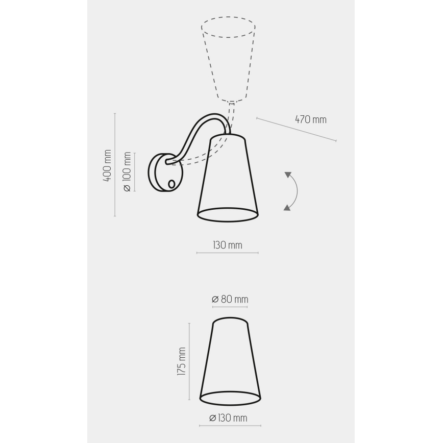 Аплик WIRE 1xE27/15W/230V черен/златист