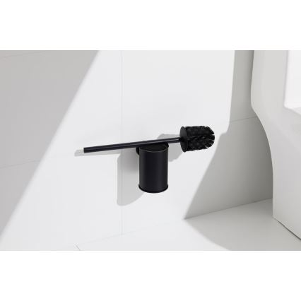 Aqualine - Четка за тоалетна със стенен монтаж SAMBA черен