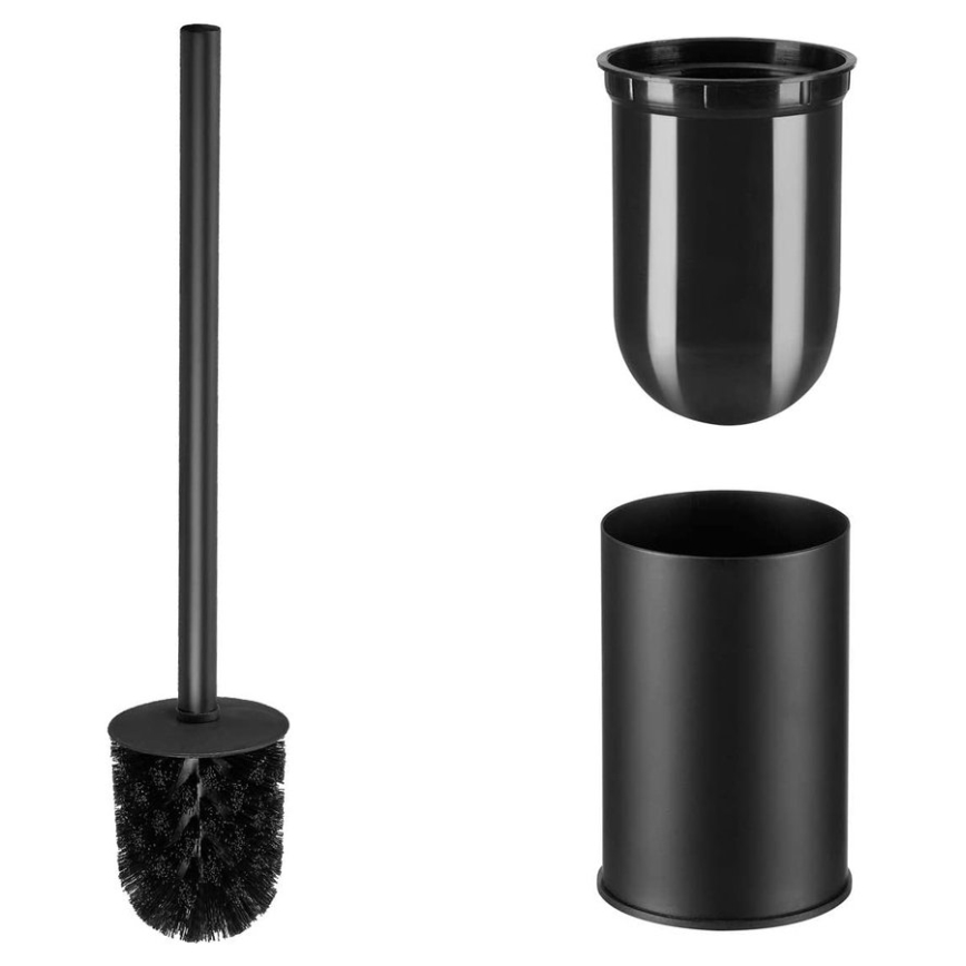 Aqualine - Четка за тоалетна със стенен монтаж SAMBA черен