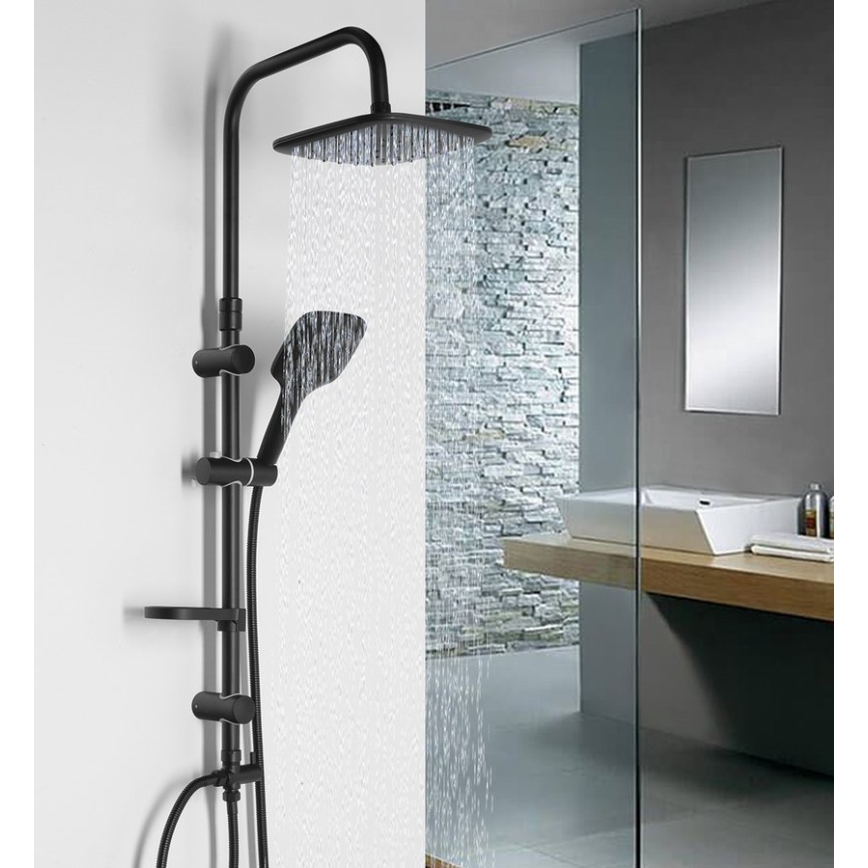 Aqualine - Душ комплект KERA матов черен