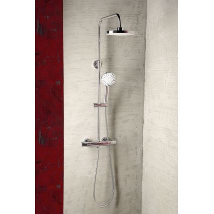 Aqualine - Душ комплект с термостатичен смесител LIGA лъскав хром