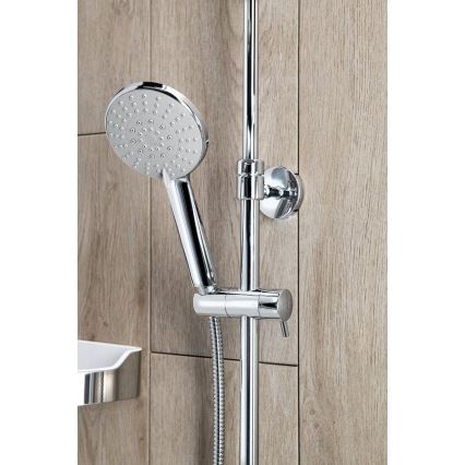 Aqualine - Душ комплект с термостатичен смесител LIGA лъскав хром