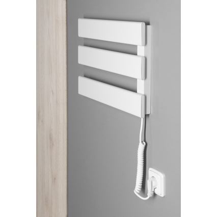Aqualine - Електрическа сушилня за кърпи ELVIS 50W/230V 34,2 см бял дeсен