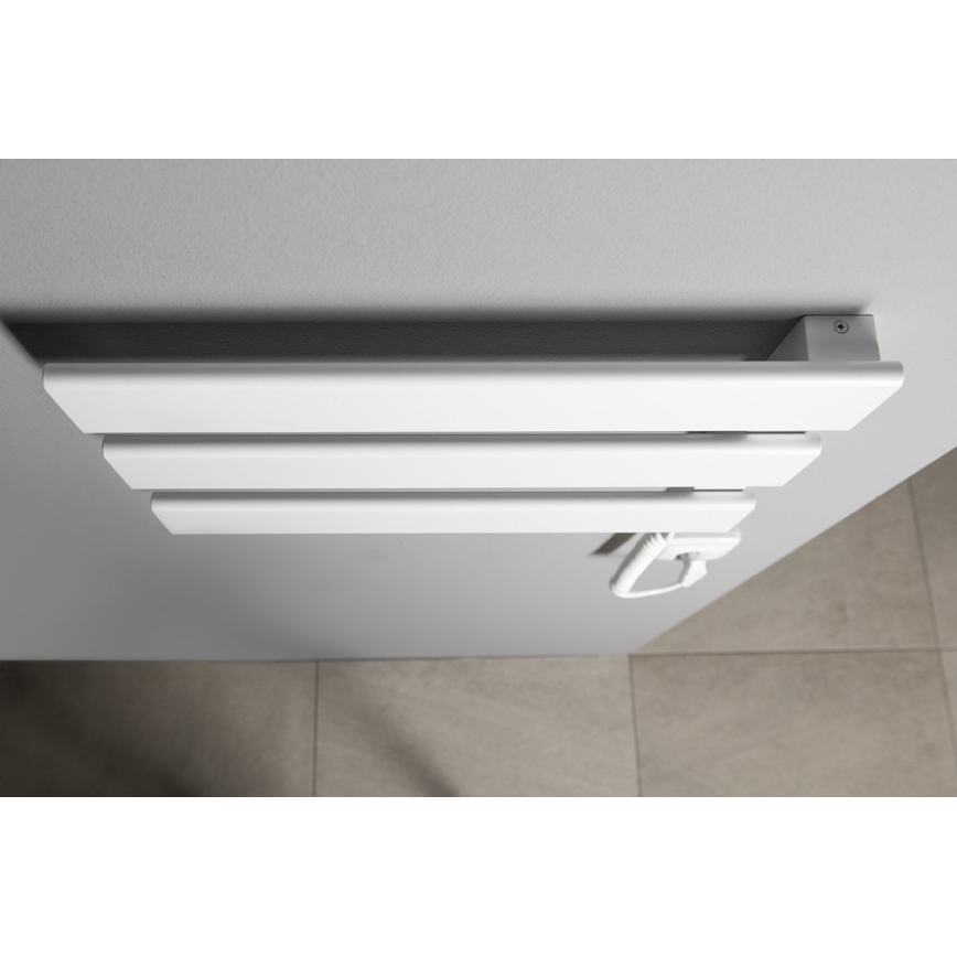Aqualine - Електрическа сушилня за кърпи ELVIS 50W/230V 34,2 см бял дeсен