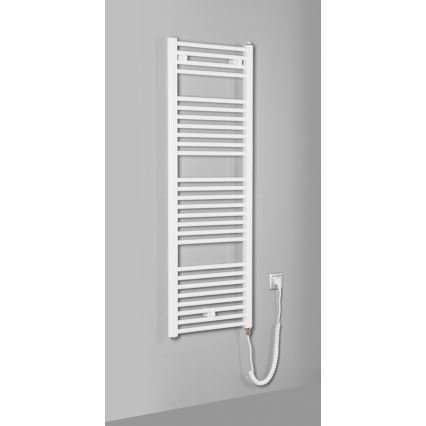 Aqualine - Електрическо оборудване за баня радиатор DIRECT-E 400W/230V 132 см бял прав