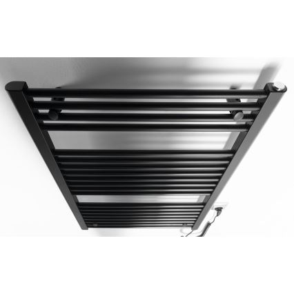 Aqualine - Електрическо оборудване за баня радиатор DIRECT-E 400W/230V 96 см матов черен прав