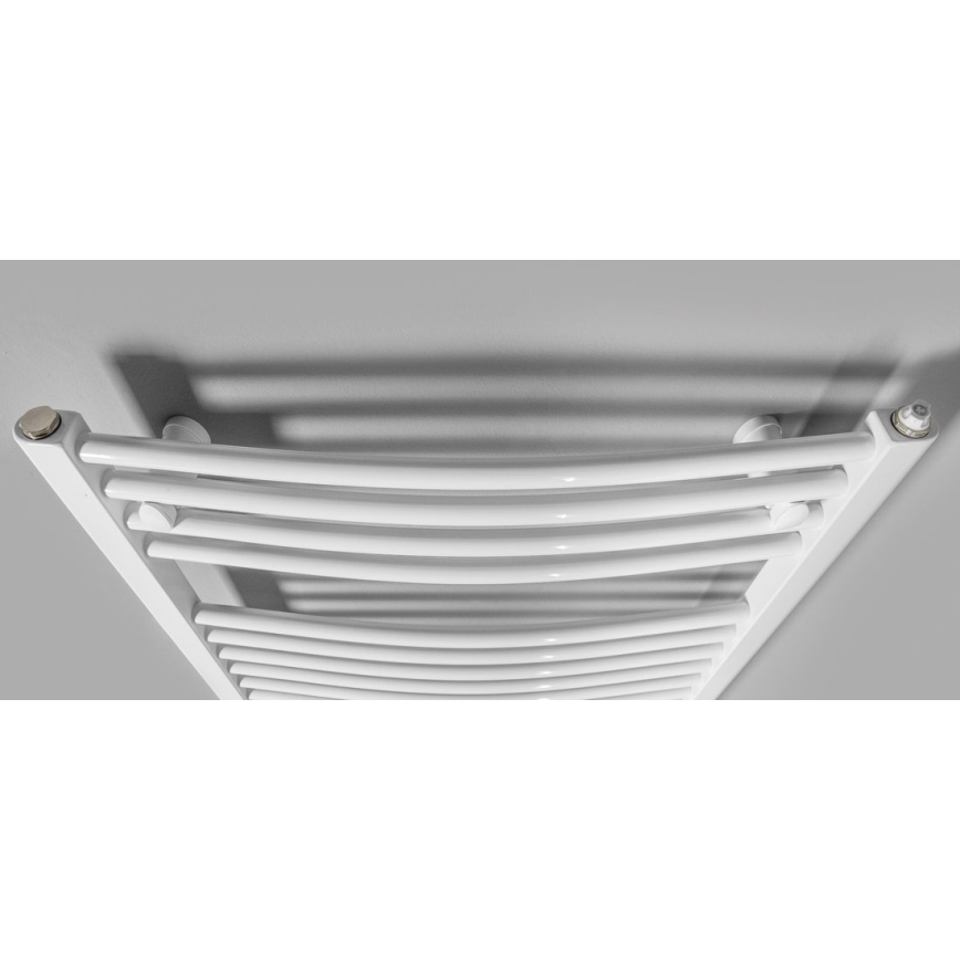 Aqualine - Електрическо оборудване за баня радиатор ORBIT-E 300W/230V 96 см бял кръгла