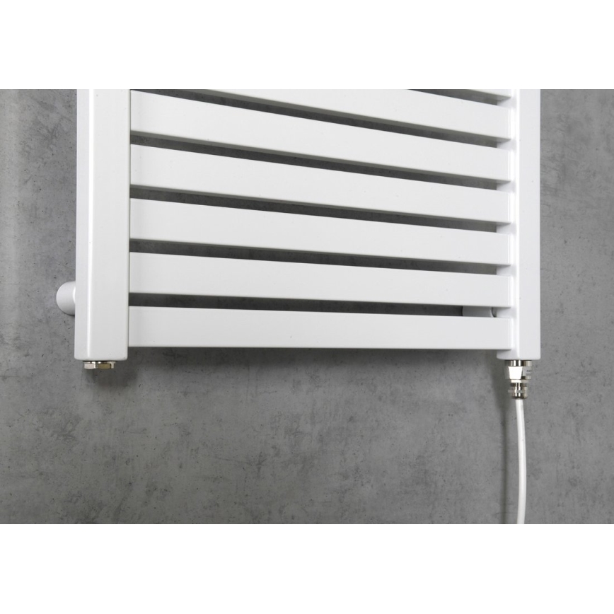 Aqualine - Електрическо оборудване за баня радиатор TONDI-E 300W/230V 97 см бял прав