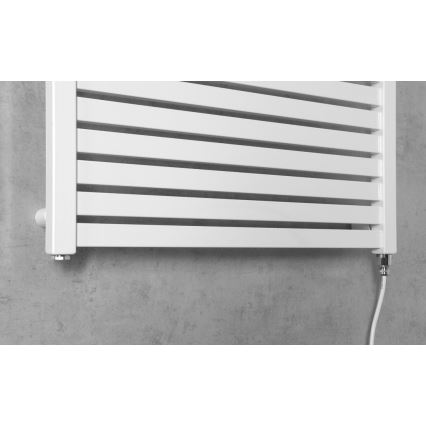 Aqualine - Електрическо оборудване за баня радиатор TONDI-E 400W/230V 97 см бял прав