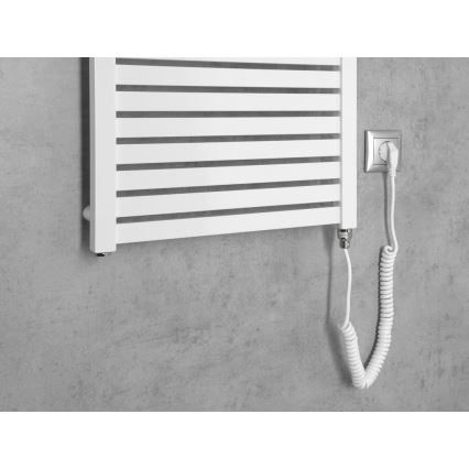 Aqualine - Електрическо оборудване за баня радиатор TONDI-E 500W/230V 133 см бял прав