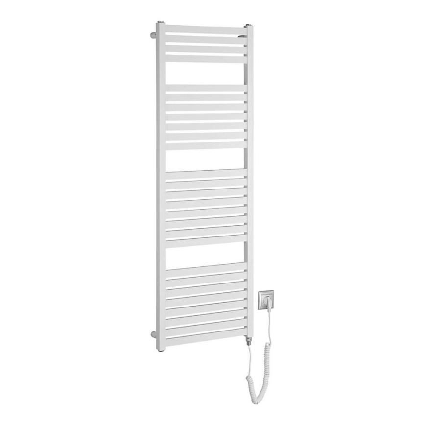 Aqualine - Електрическо оборудване за баня радиатор TONDI-E 500W/230V 133 см бял прав