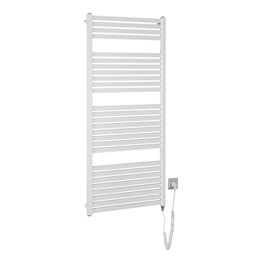 Aqualine - Електрическо оборудване за баня радиатор TONDI-E 600W/230V 133 см бял прав