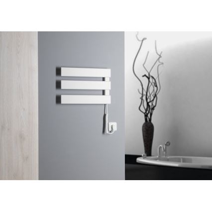 Aqualine - Електрическа сушилня за кърпи ELVIS 50W/230V 34,2 см бял дeсен