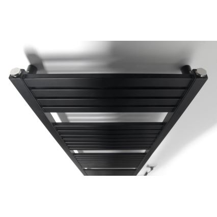 Aqualine - Електрически банен радиатор TONDI-E 500W 133x45 cm в матово черно