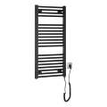 Aqualine - Електрически радиатор за баня DIRECT-E 300 W, 96 x 45 cm, матово черно