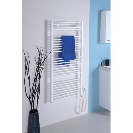 Aqualine - Електрически радиатор за баня DIRECT-E 300W 96x45 cm бял