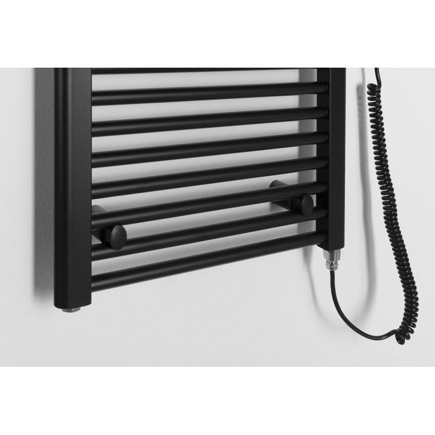 Aqualine - Електрически радиатор за баня DIRECT-E 400W 132x45 см матово черно