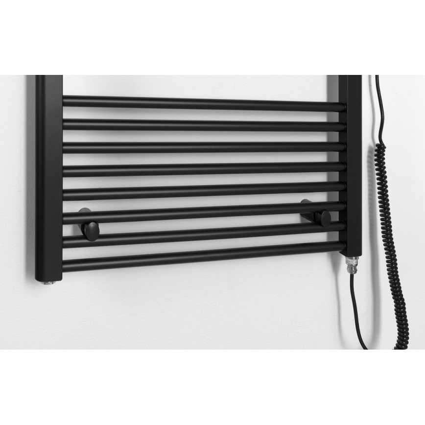 Aqualine - Електрически радиатор за баня DIRECT-E 800 W 168 x 60 см в матово черно