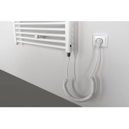 Aqualine - Електрически радиатор за баня DIRECT-E 800W 168x60 см бял