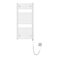 Aqualine - Електрически радиатор за баня ORBIT-E 300W 96×45 см, бял, кръгъл