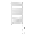 Aqualine - Електрически радиатор за баня TONDI-E 400 W 97 x 60 cm бял