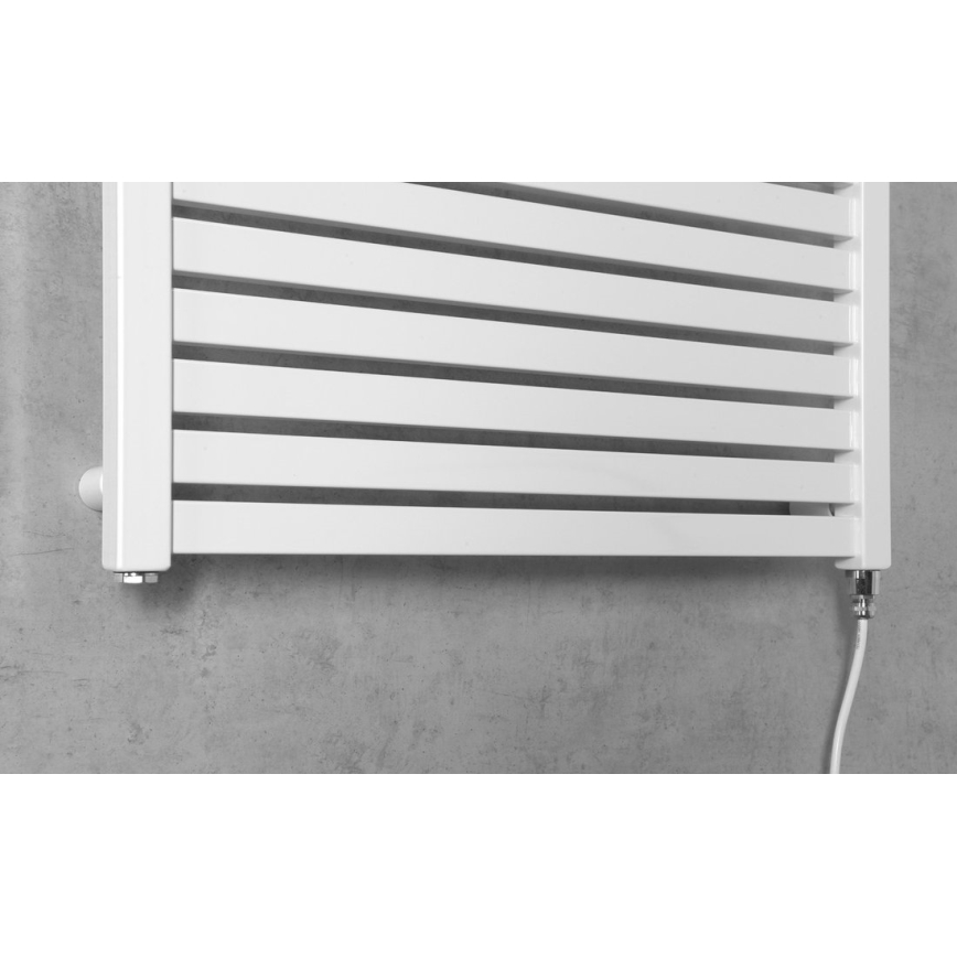 Aqualine - Електрически радиатор за баня TONDI-E 400 W 97 x 60 cm бял