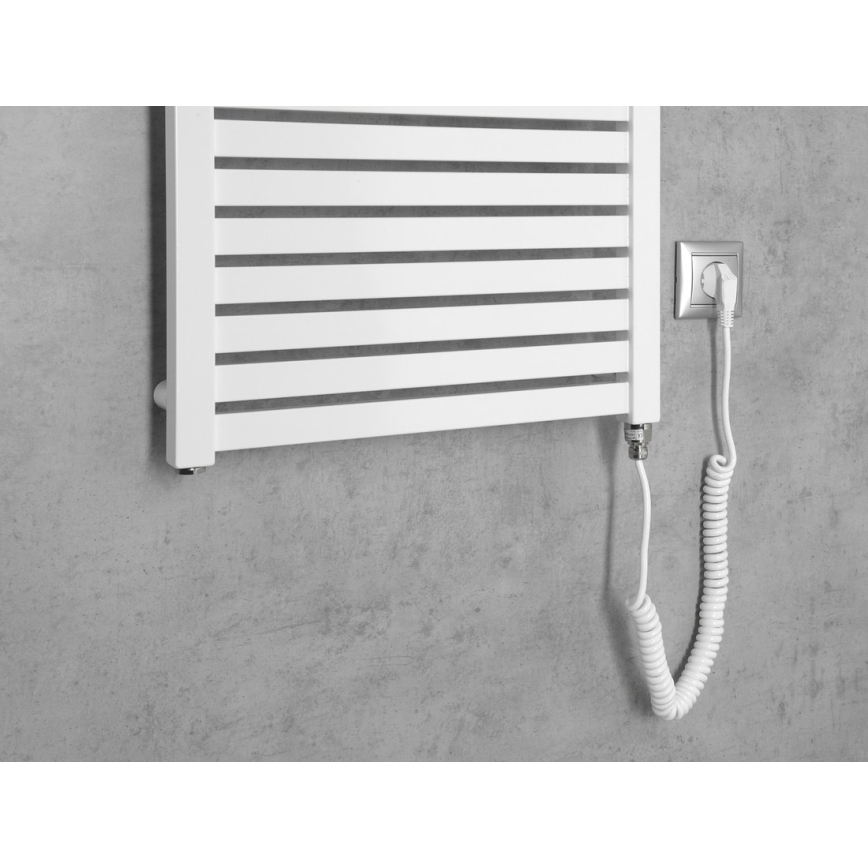 Aqualine - Електрически радиатор за баня TONDI-E, 500 W, 133 x 45 см, бял