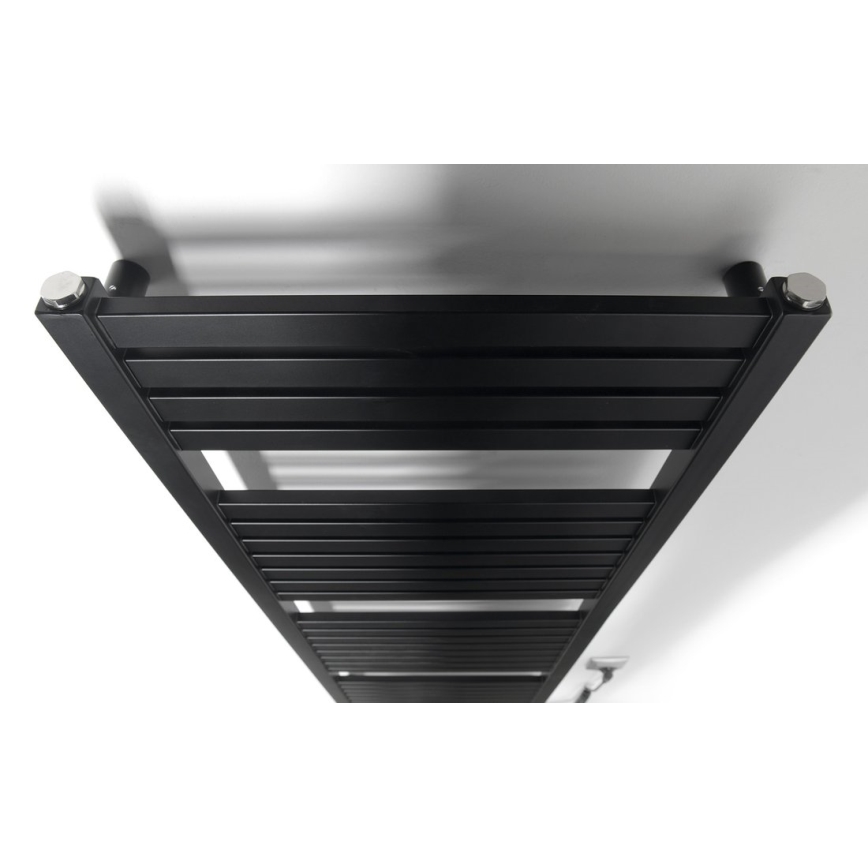 Aqualine - Електрическо оборудване за баня радиатор TONDI-E 500W/230V 133 см матов черен прав