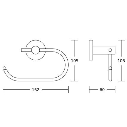 Aqualine - Поставка за тоалетна хартия SAMBA черен