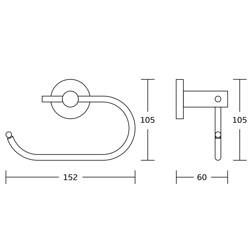 Aqualine - Поставка за тоалетна хартия SAMBA черен