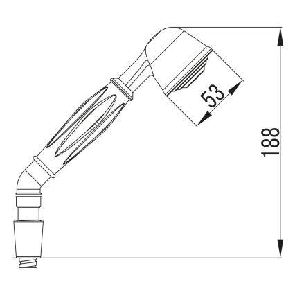 Aqualine - Ръчен душ VICTORIA месинг/лъскав хром