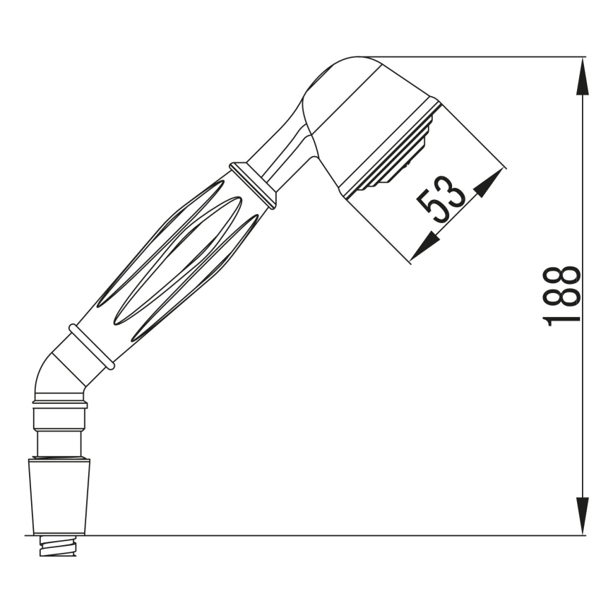 Aqualine - Ръчен душ VICTORIA месинг/лъскав хром