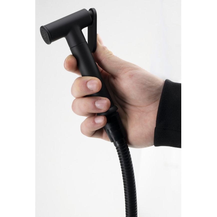 Aqualine - Смесител за бидета с душ за скрит монтаж матов черен