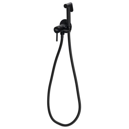 Aqualine - Смесител за бидета с душ за скрит монтаж матов черен