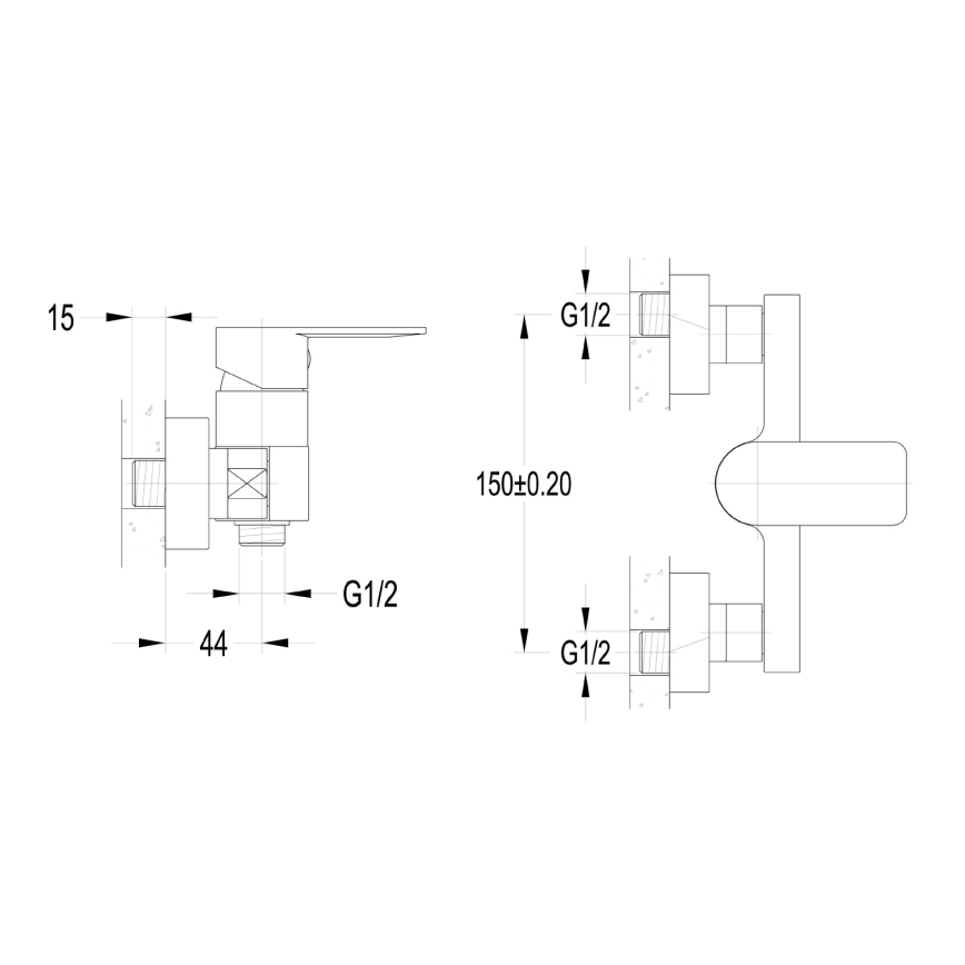 Aqualine - Смесител за душ DAPHNE гланцов хром