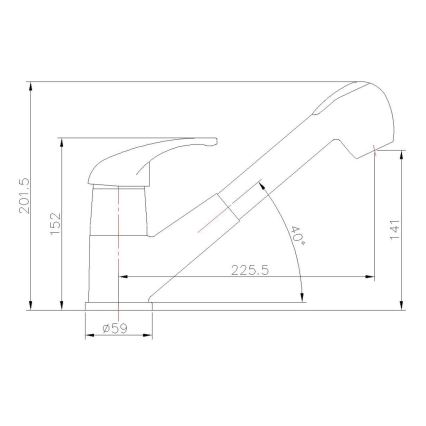 Aqualine - Смесител за мивка KASIOPEA 20 см лъскав хром