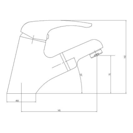 Aqualine - Смесител за умивалник KASIOPEA 14,2 cm, полирано хромово покритие